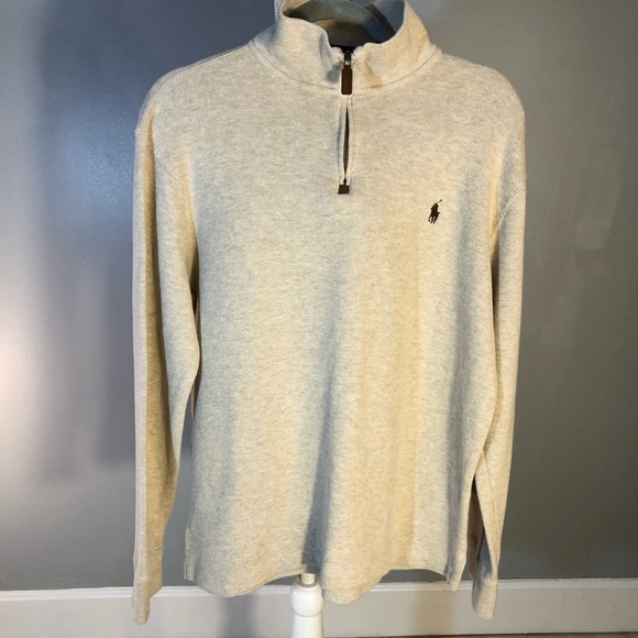 Polo Ralph Lauren Other - Polo by Ralph Lauren 100% Cotton Tan Long Sleeve Sweater Medium